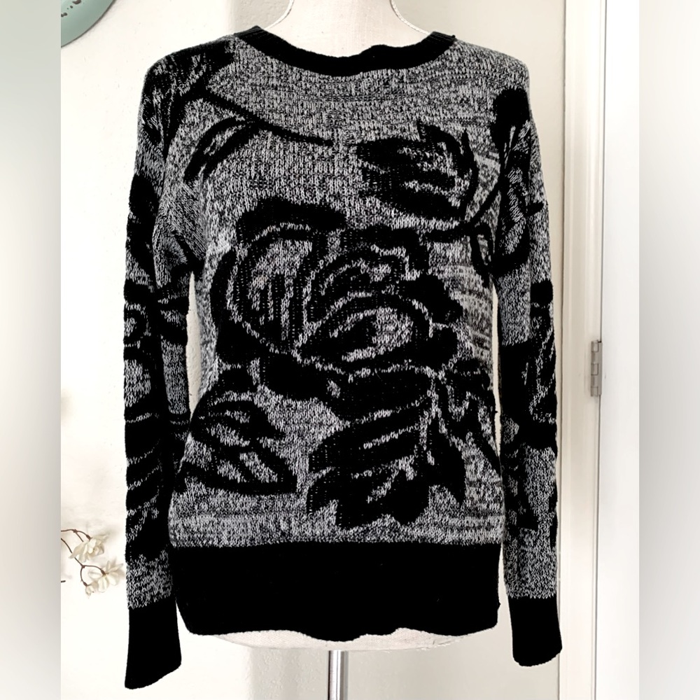 GAP Knit Sweater with Flower Graphic